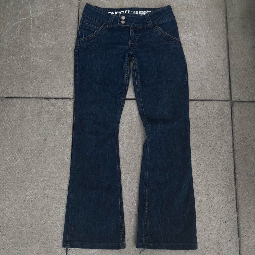 BONGO Low waisted Dark Indigo Flare Jeans - Picture 3 of 5